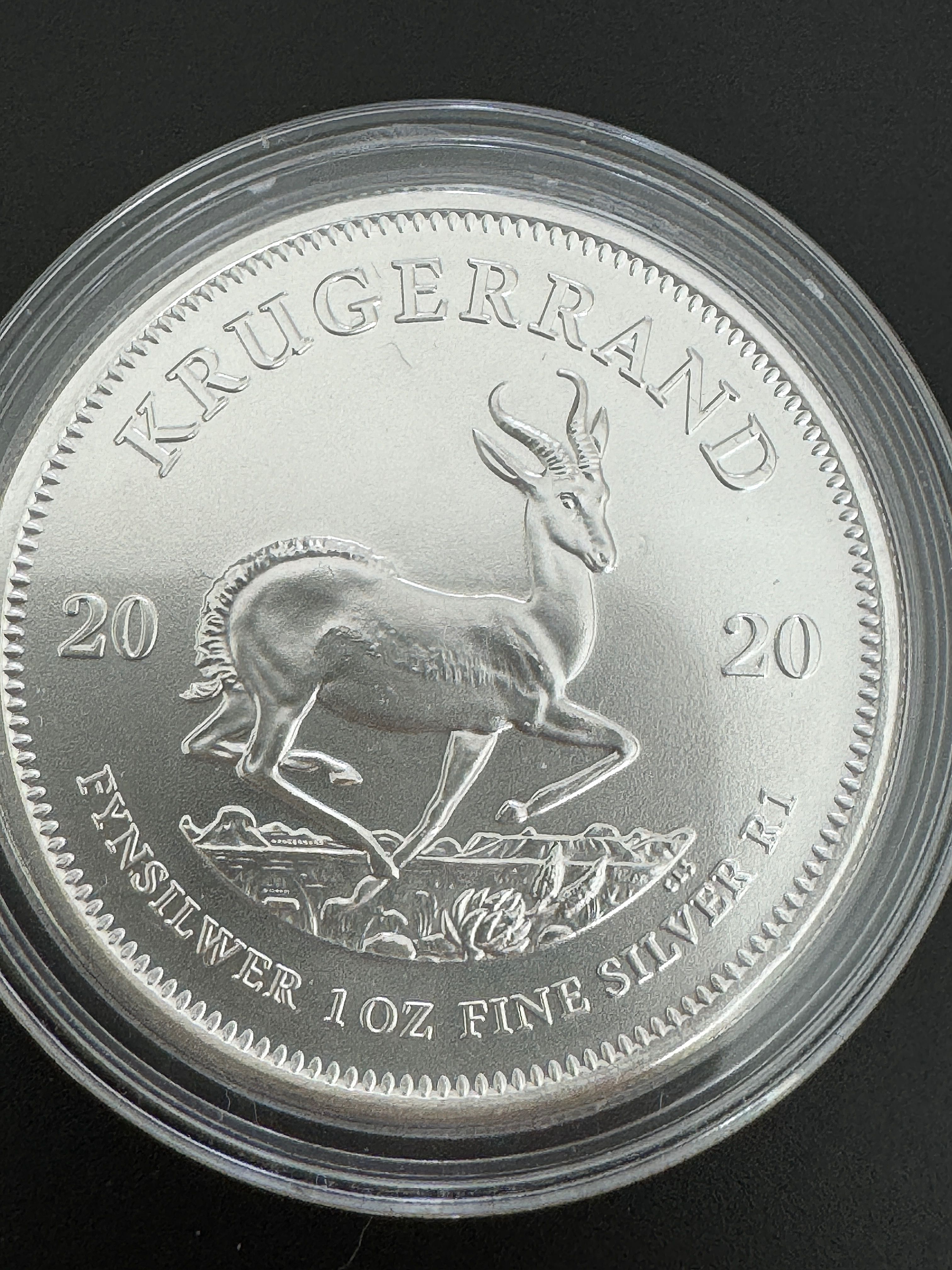 Monede argint Krugerrand 1oz argint pur, investiție protecție inflație