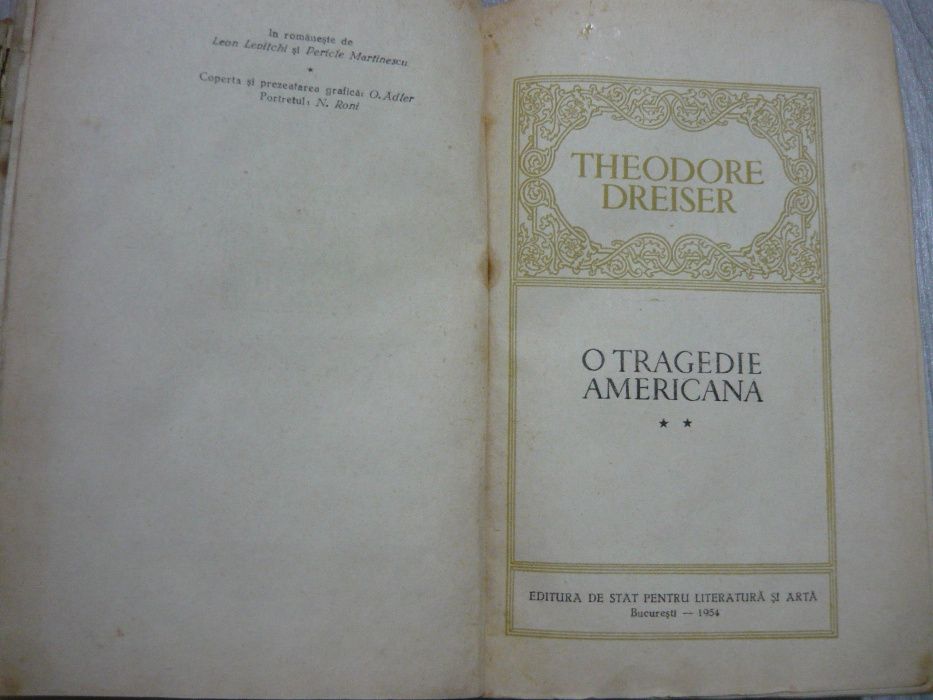 O tragedie americana - Theodore Dreiser 1954