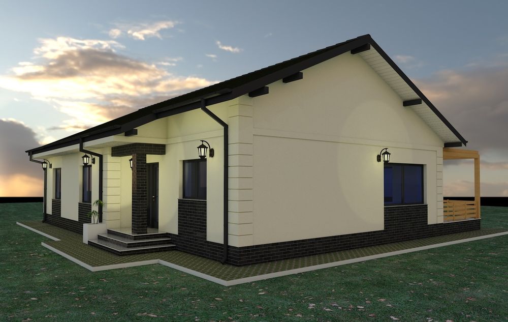 Case de vânzare pe structură metalică