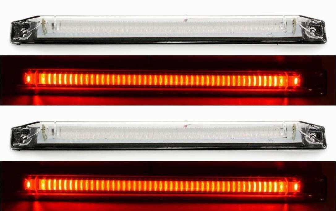 1 бр. ЛЕД LED габарити с 2 SMD , бял с червена светлина 12-24V