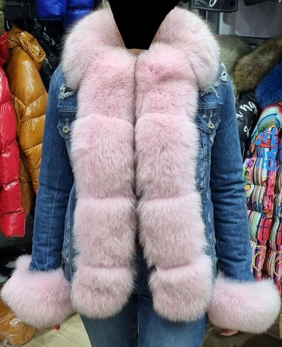 Geci  blugi cu blana naturala