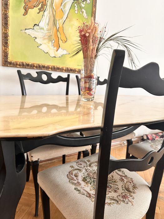 Vand masa din lemn cu blat marmura