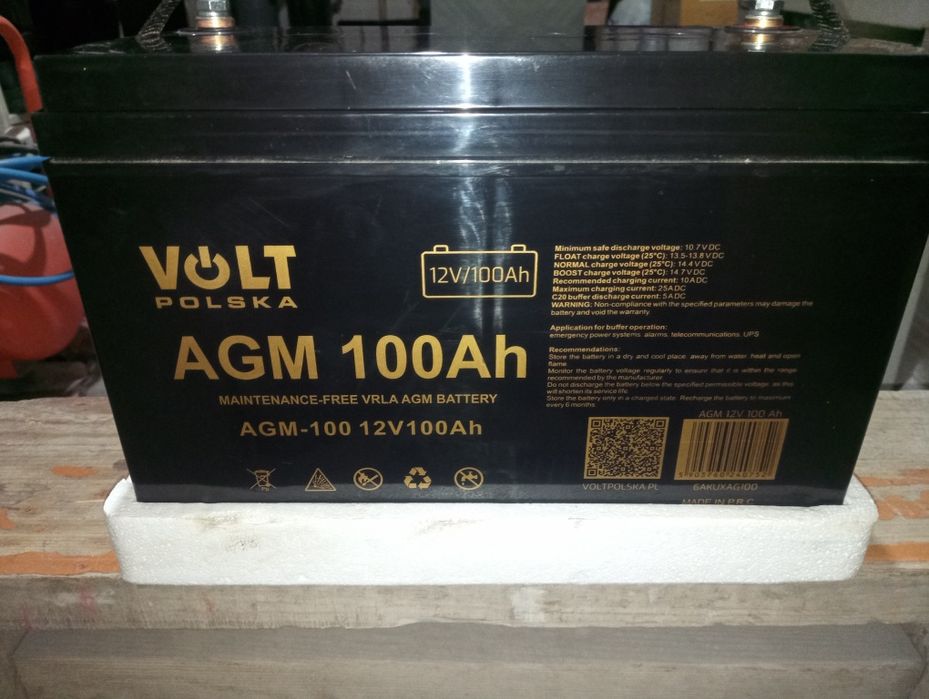 продам аккумулятор VOLT POLSKA 12v 100ah agm vrla