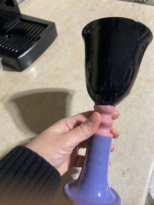 Бутикова керамична чаша за вино -ръчна изработка