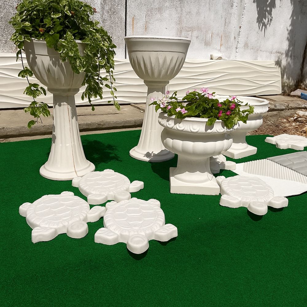Decoratiuni gradina beton alb premium - Garduri