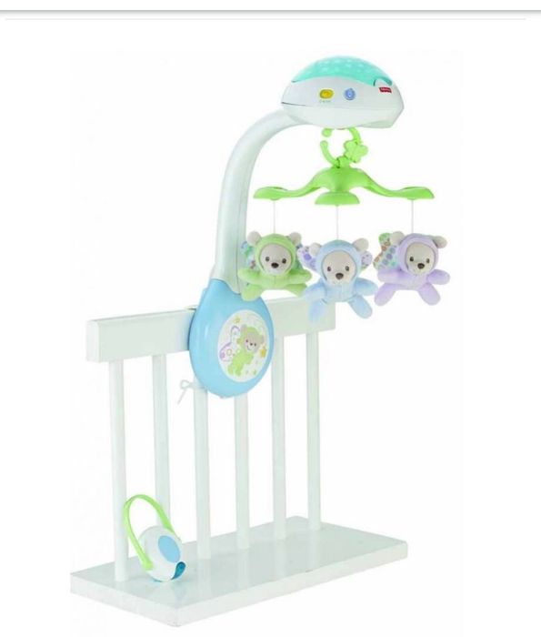 Fisher Price Музикална въртележка за легло МЕЧЕТА-ПЕПЕРУДИ