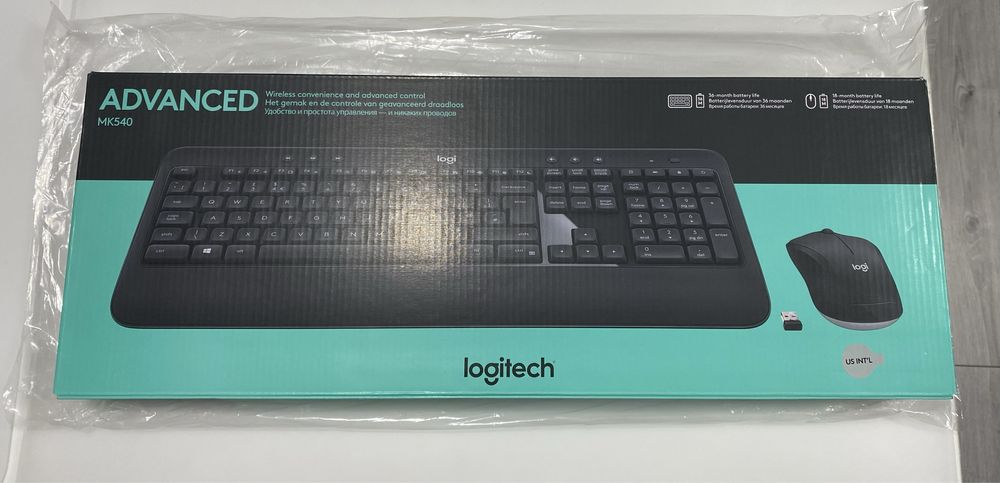 Kit tastatura+mouse wireless Logitech Advanced Mk540,USB,negru,Sigilat