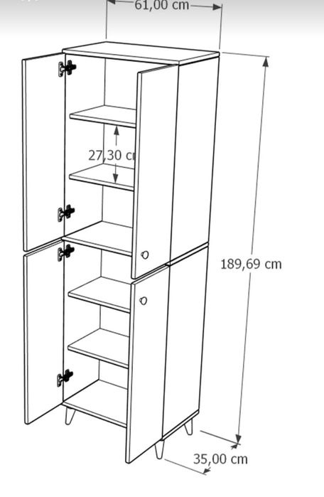 Шкаф с 6 рафтове (Доставка на всяка страна в България)