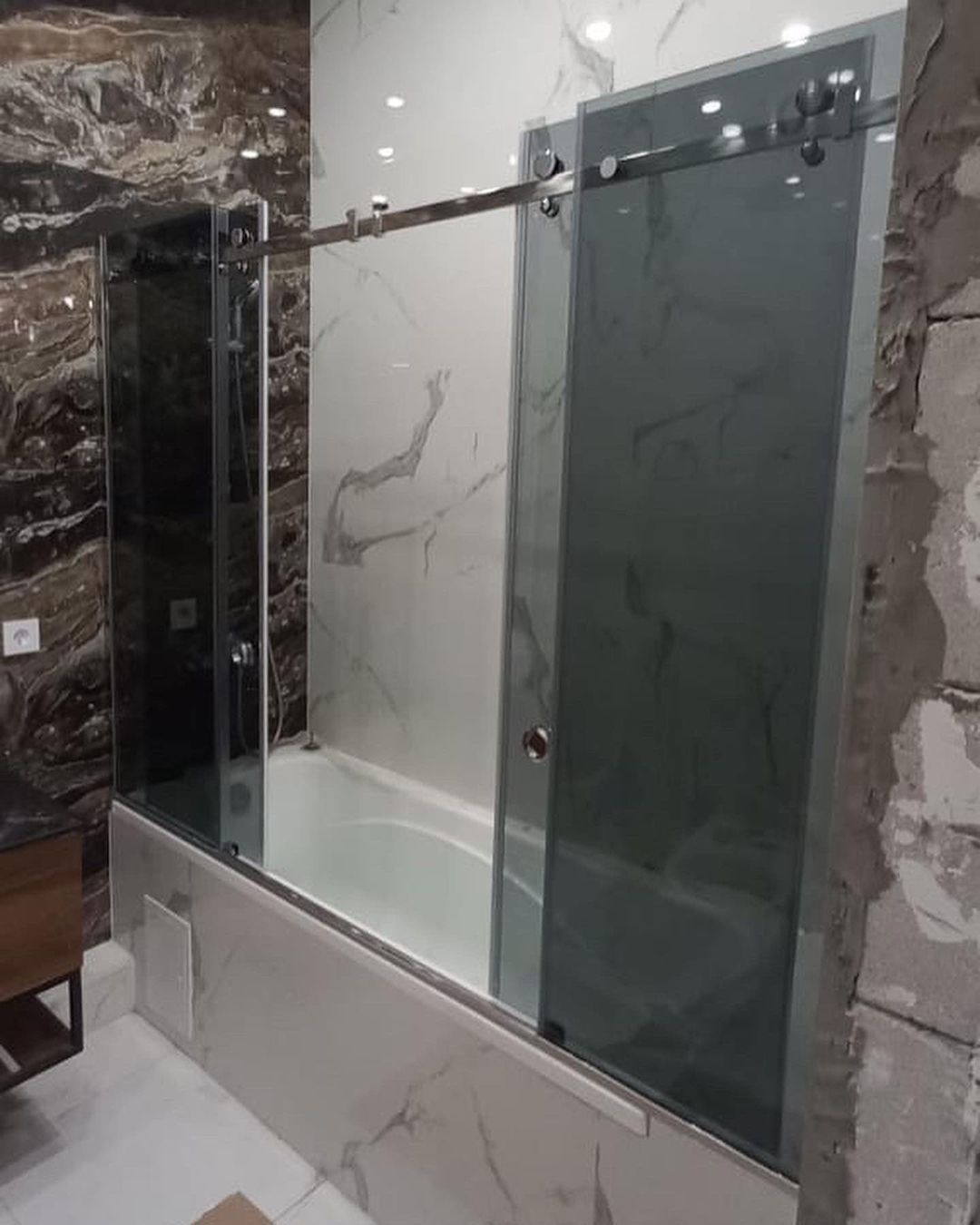 Душ кабина стеклянные перегородки ванная шторка меж комнатная перегор