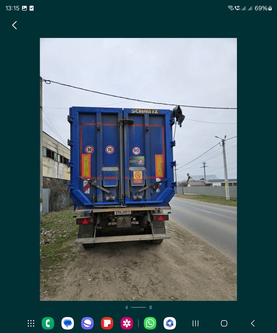Vand ansamblu basculabil ! Semiremorca fier vechi basculabila ! 2 buc.