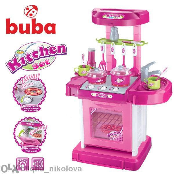 Buba My Kitchen детска кухня розова/червена