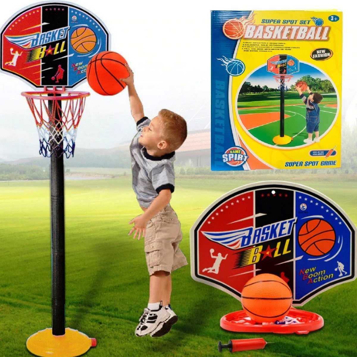 Детски Баскетболен кош на стойка с помпа и топка 115см