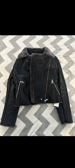 НОВО Кожено топло яке от изкуствена кожа размер S