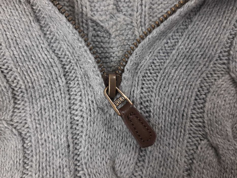 Polo Ralph Lauren Cable-Knit - Оригинален мъжки пуловер с цип р-р M