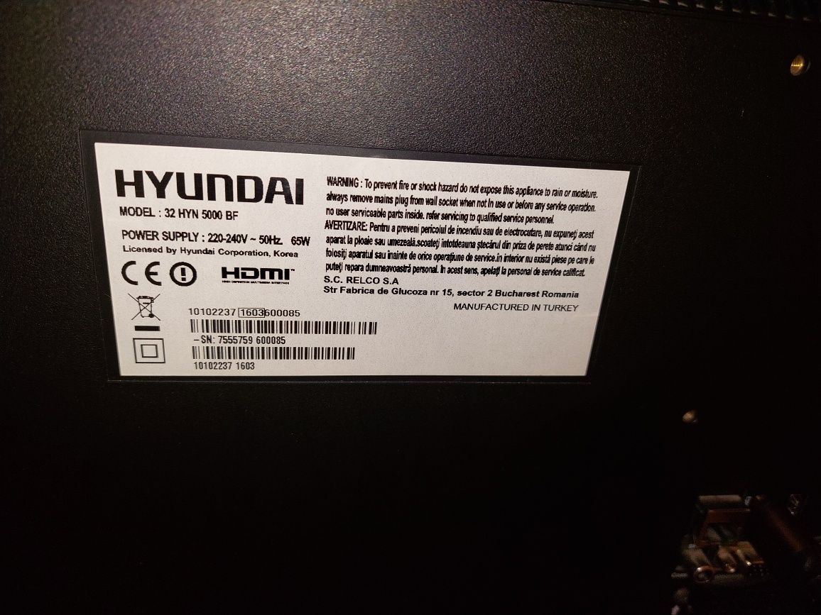 Hyundai TV 32inch(80 cm) full HD