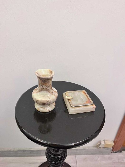 Set doua obiecte din onix bibelouri bibelou scrumiera