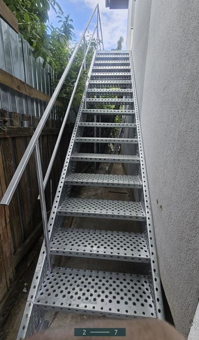 scarii metalice zincate exterioare și pentru incendii , platforme, pod