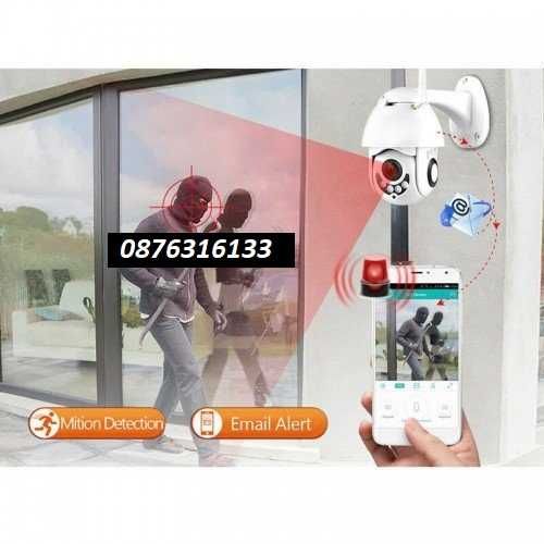 Безжична IP Камера с нощно виждане,FULL HD,Водоустойчива,5MP,ТОП ЦЕНА!