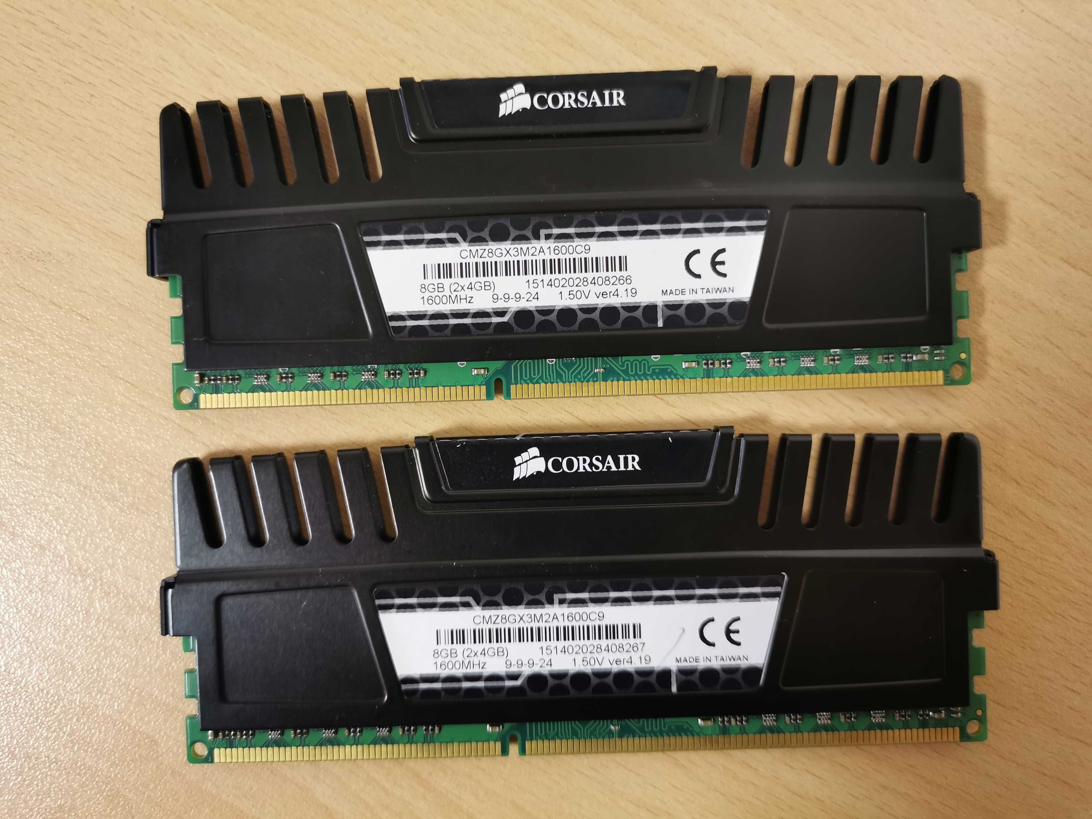 Corsair Vengeance 8GB kit (2x 4GB) или 16GB kit (4x 4GB) DDR3 RAM