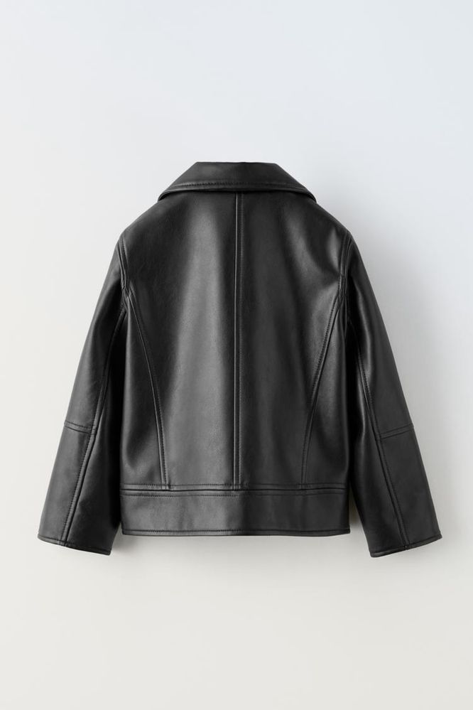 Zara original куртка с эффектом кожи Unisex