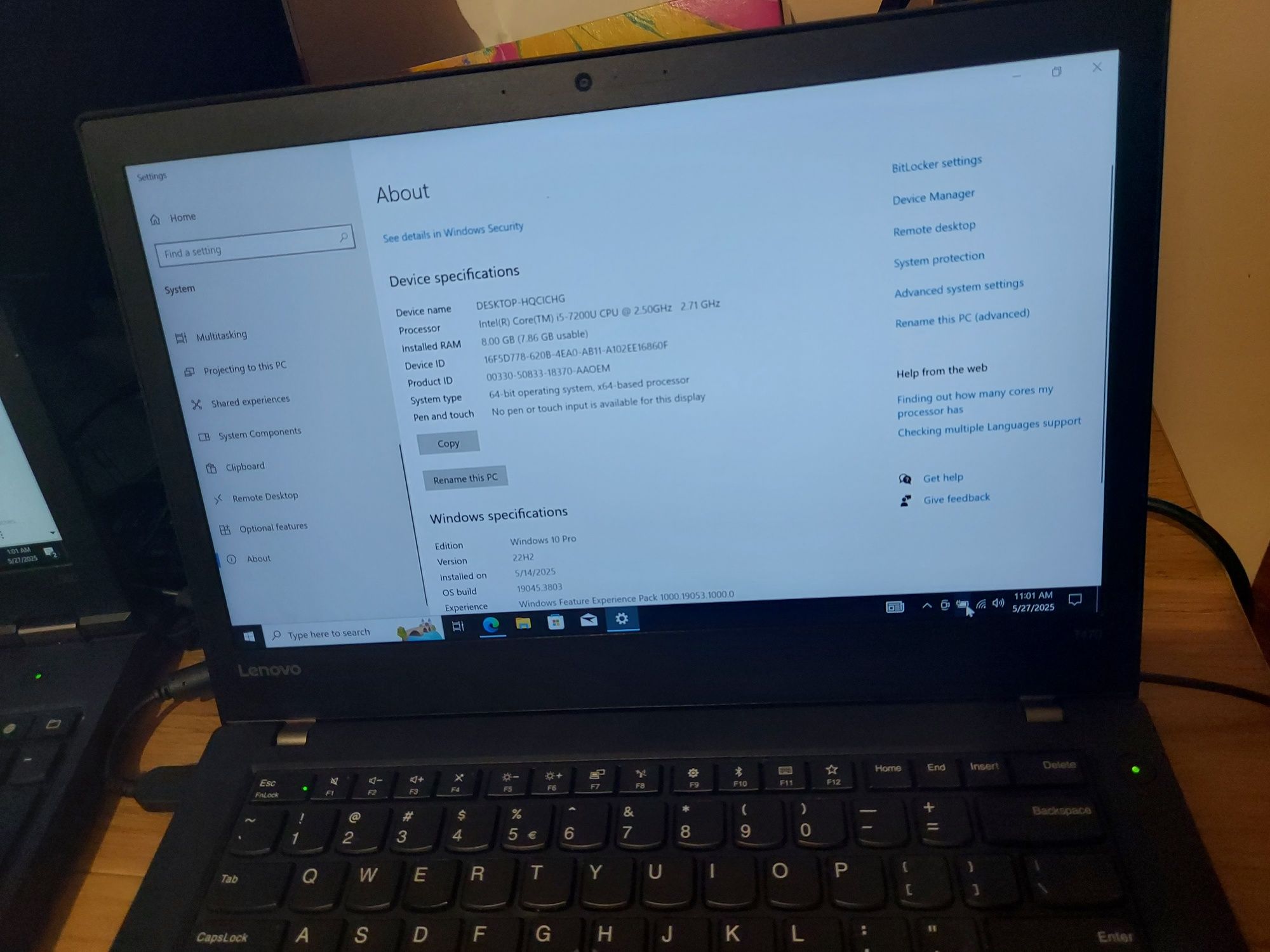 Lenovo t470 Thinkpad i5