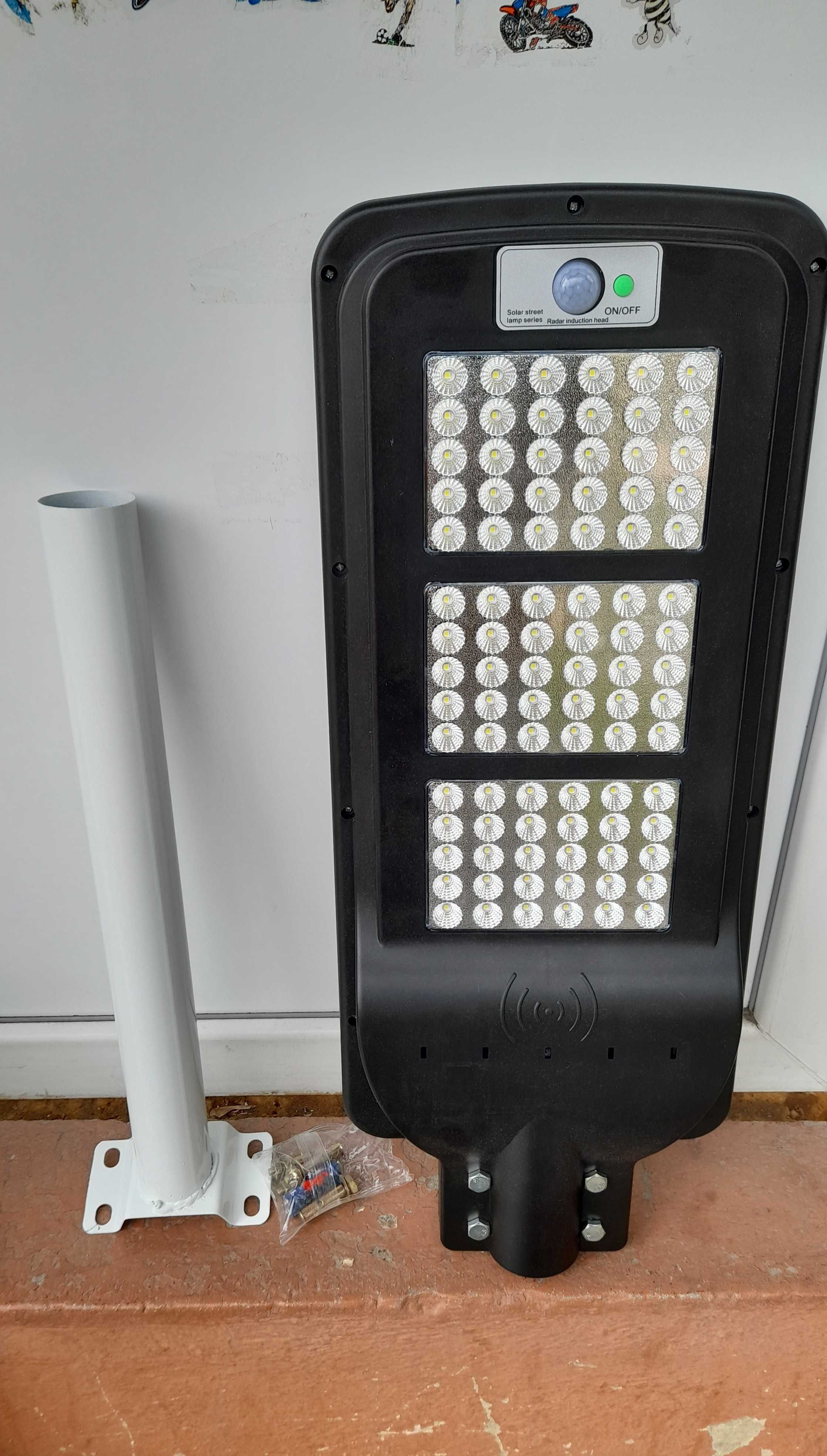 Lampa Solara Stradala 300w 70cm exterior senzori telecomanda suport