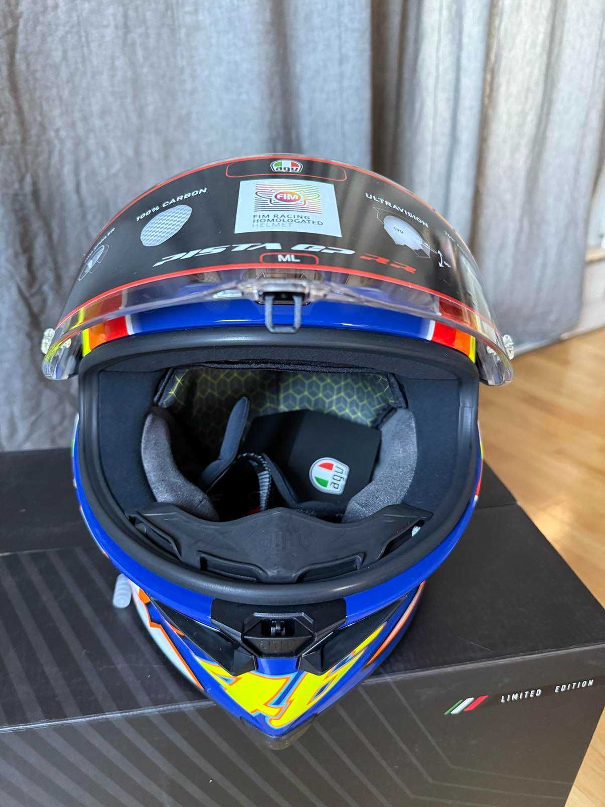 AGV Pista GP RR - Rossi Sepang 2005 Winter Teat - ML (черен визьор)