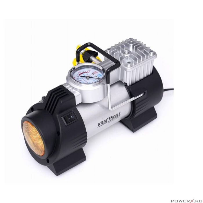 Compresor auto portabil, 12 V, 190 W, 15A, 150PSI, Kraft