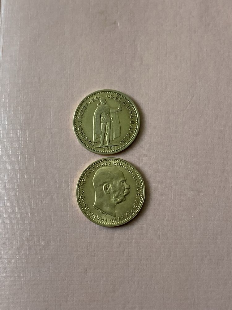 Moneda aur 10 Korona (Ungaria), 10 Corona (Austria) - COROANE