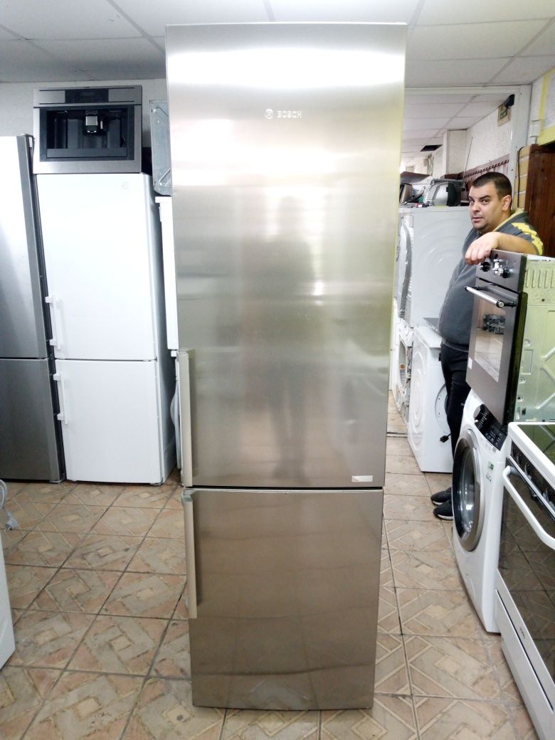 Иноксов комбиниран хладилник с фризер Бош Bosch A+++ 2 години гаранция