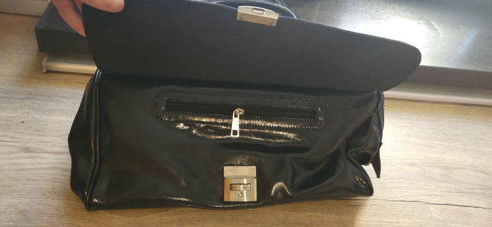 Geanta de piele bleumarin