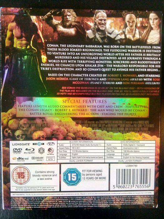 Supracoperta Blu ray Conan The Barbarian