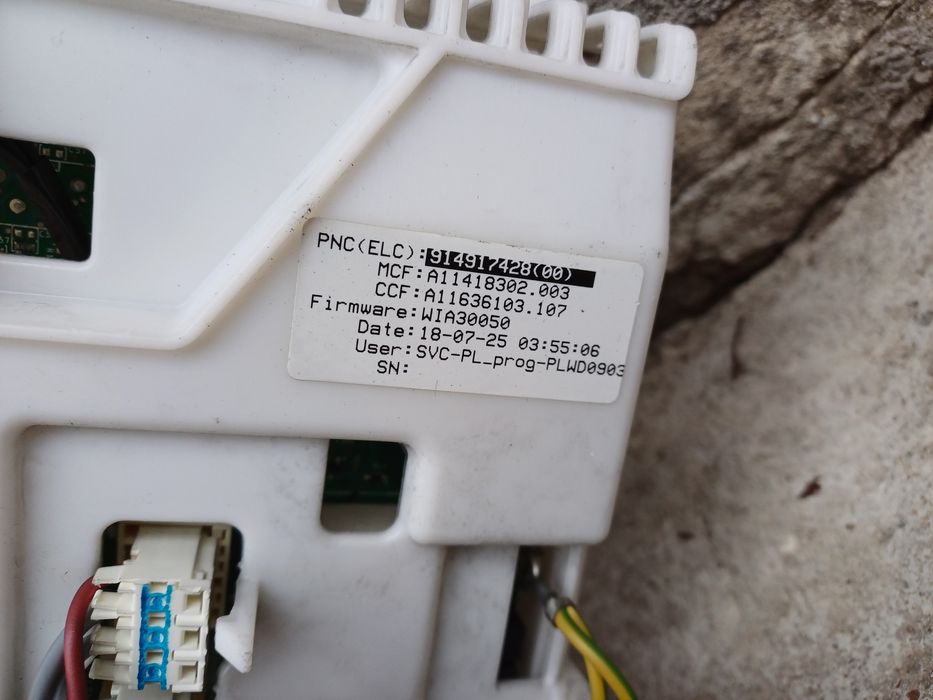 Управляваща платка за пералня electrolux и преден панел