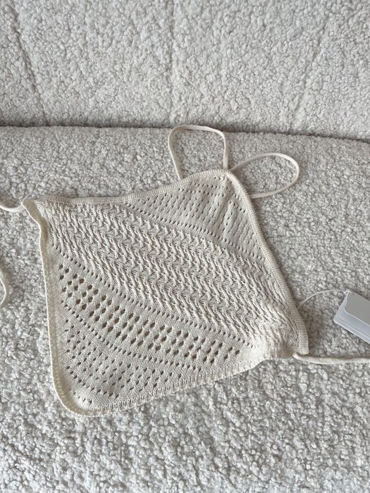 Дамски плетен къс топ