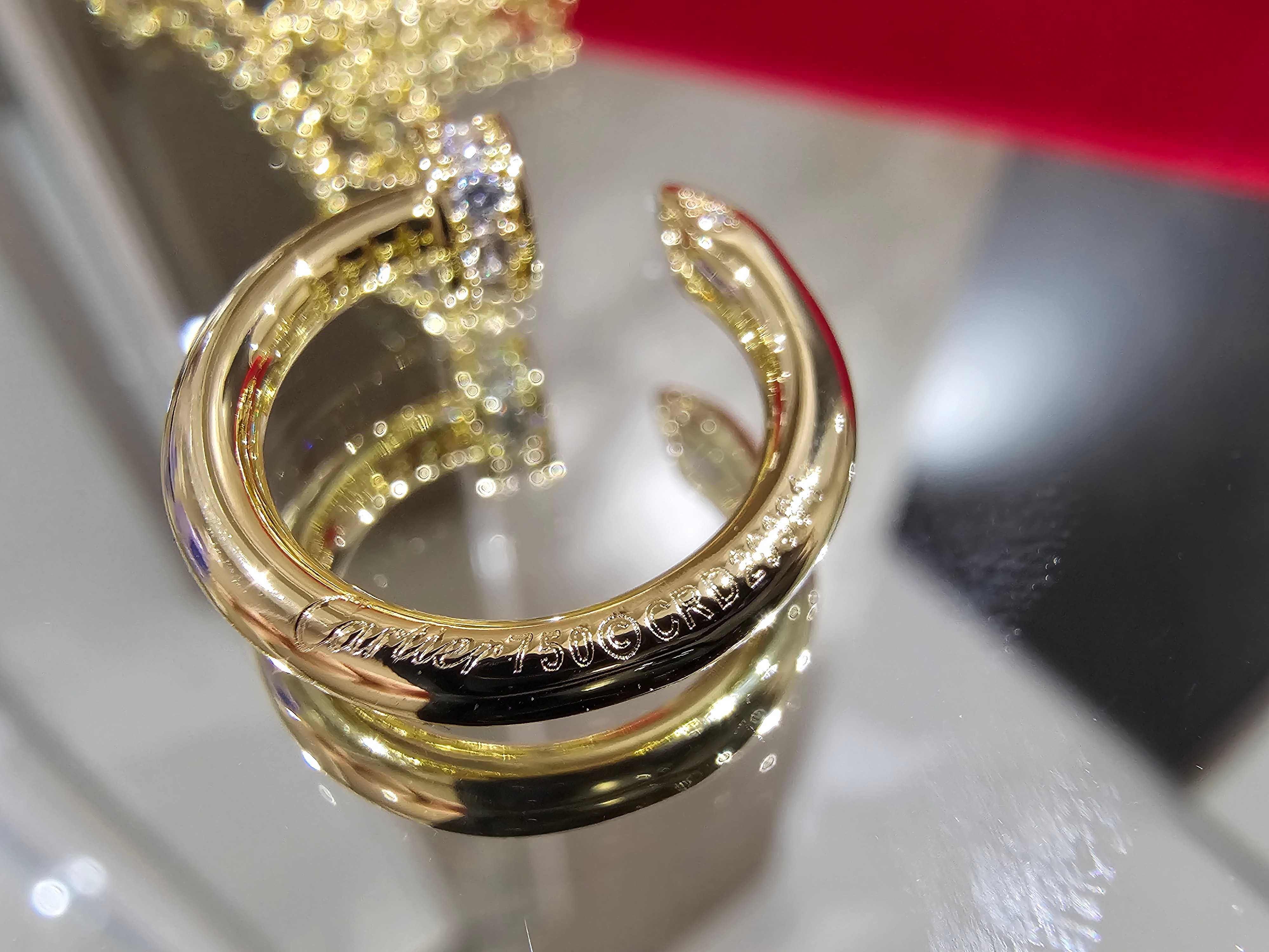 CARTIER Nail Juste un Clou Gold Diamonds Pendant Дамско Колие Пирон