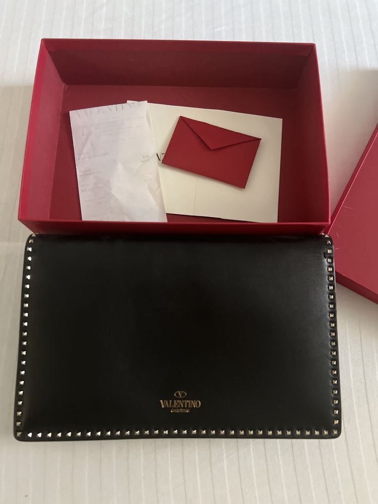 Valentino garavani leather cluch bag