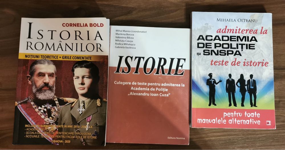 Cărți pentru admiterea la Academia de Poliție, școli de subofițeri