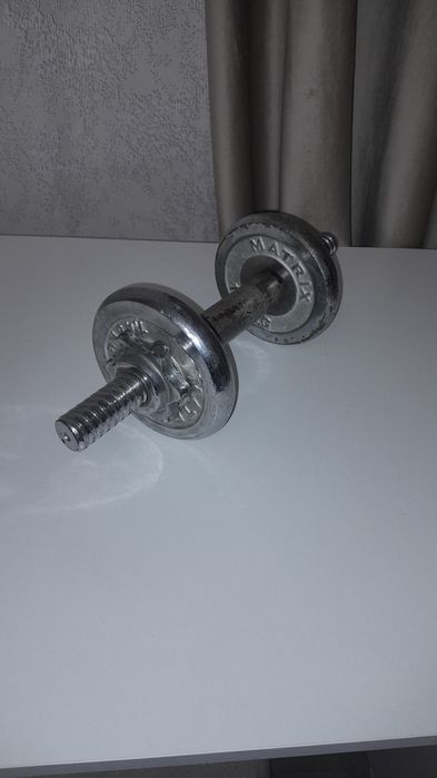 Гантели Matrix 5 кг и блины 2,5 кг разборные хром для дома