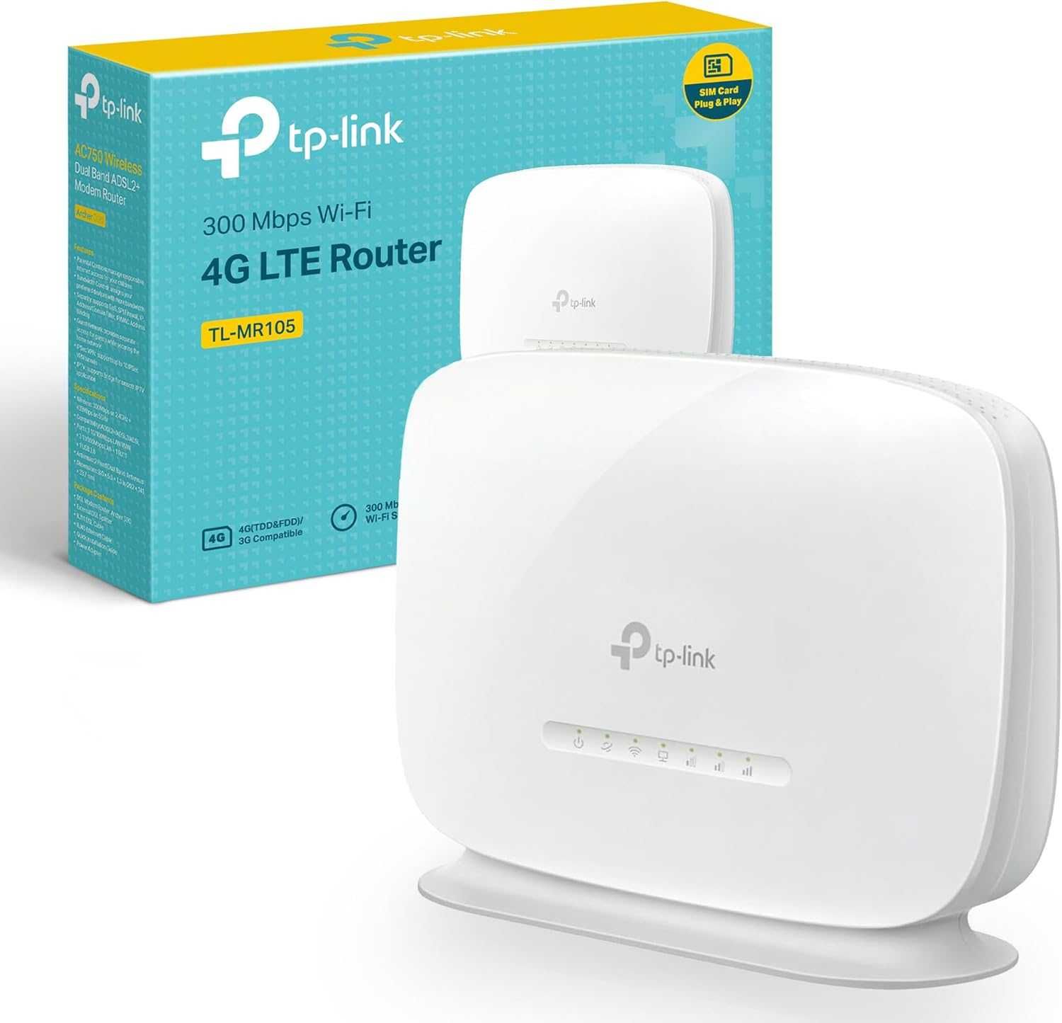 25GB сим TP-Link  WiFi 4G рутер, 4G Cat4 LTE мрежа sim card бисквитка