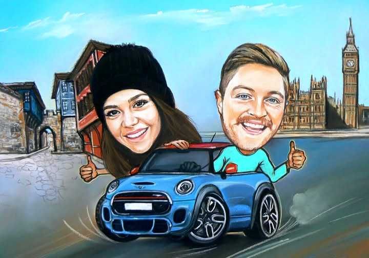 Ръчно рисувани карикатури по снимка