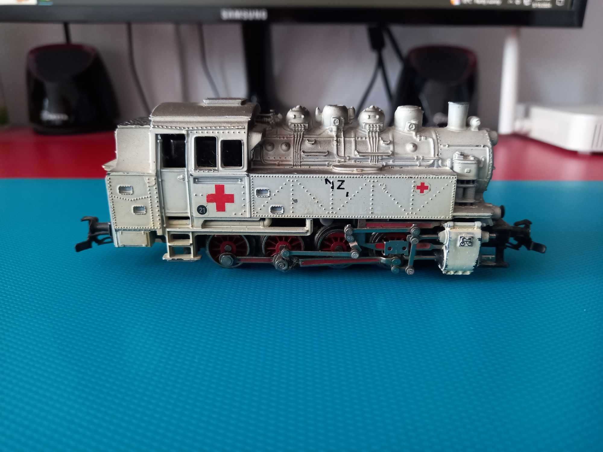 Locomotiva cu aburi Marklin - Red Cross - trenuri electrice HO (1/87)