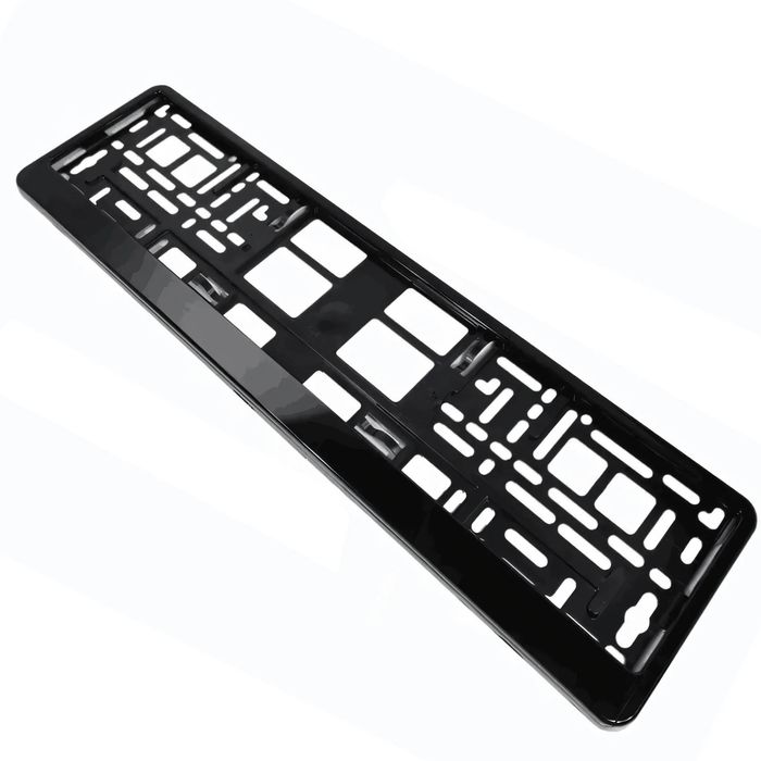 рамка за регистрационен номер широка лайсна 1 брой - черна amio ...