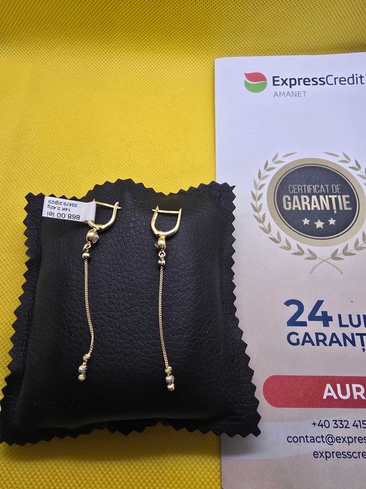 Cercei de aur 14k (Ag29 Siraj b.33479.2) Garantie 2 ani