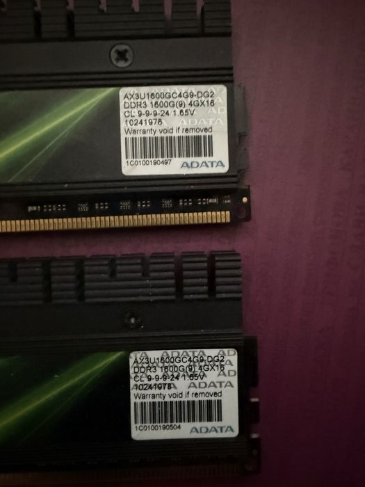 Adata 2x4GB Ddr3