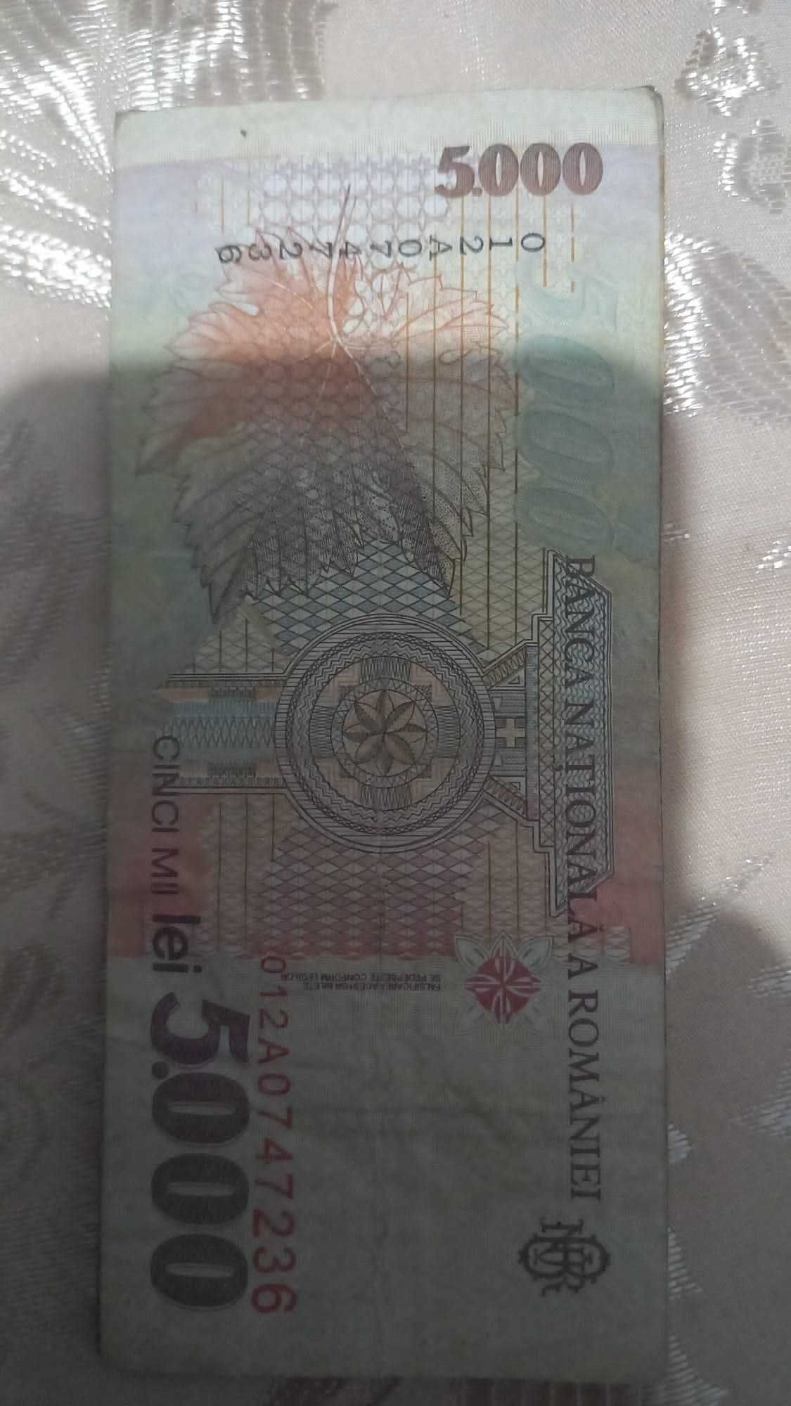 Bancnota 5000 lei anul 1998
