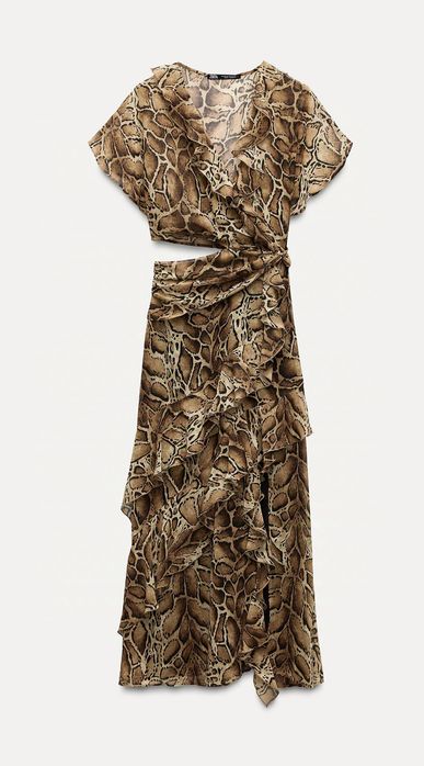 Rochiță Zara XS animal print nou