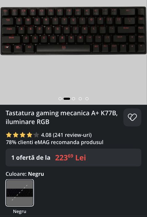 Tastatura gaming mecanica