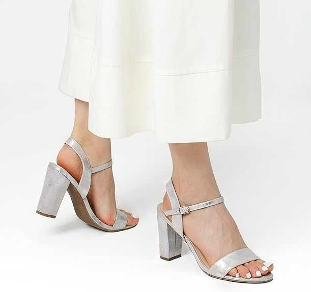 Sandale de damă cu toc, Dream Pairs, Argintiu, 38