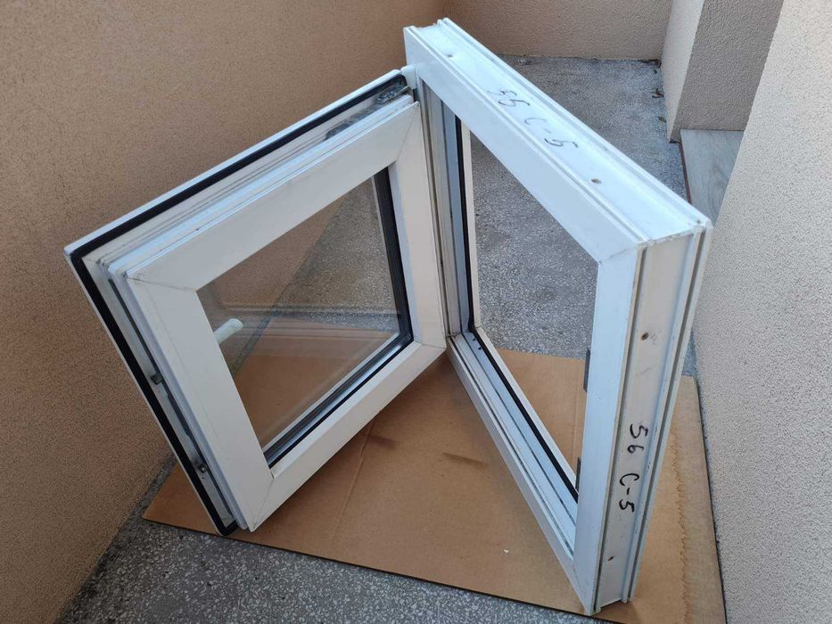 PVC прозорец 55 х 56 х 6 Weiss Profil