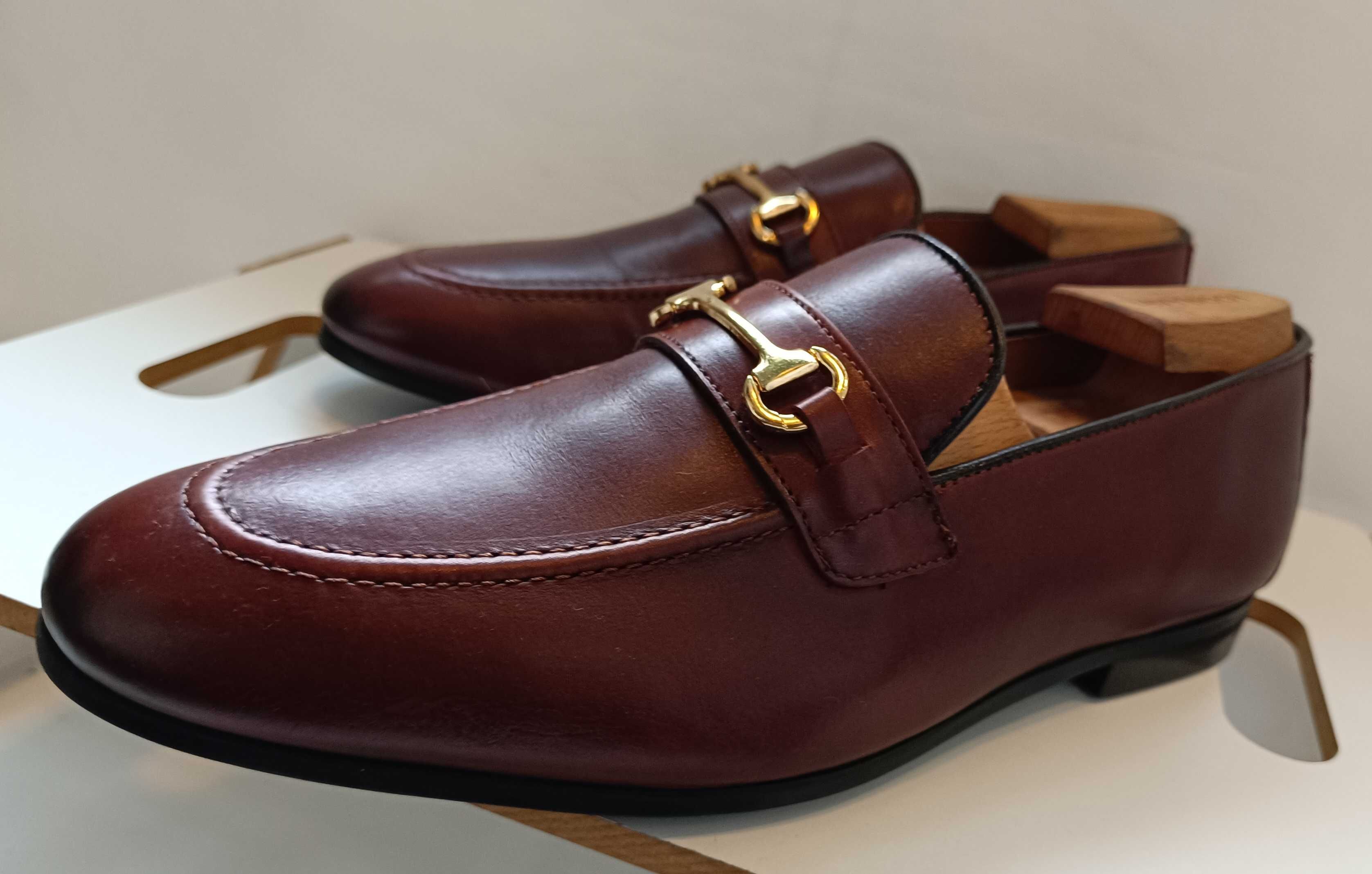 Pantofi loafer 45 45.5 bit premium Walk London NOI piele naturala moal